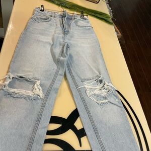Zara knee ripped jeans